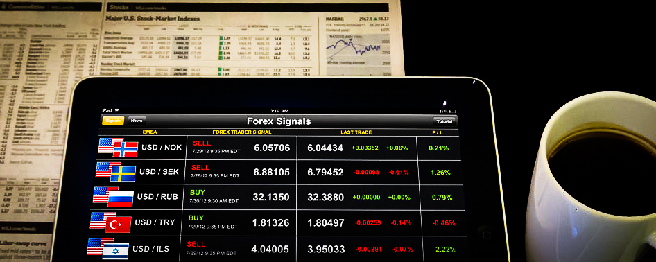 signaux de trading et cafe tablette